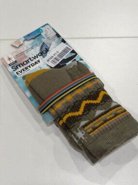 SmartWool Men's Small Everyday Hudson Trail Socks Merino Wool Brown Crew NWT
